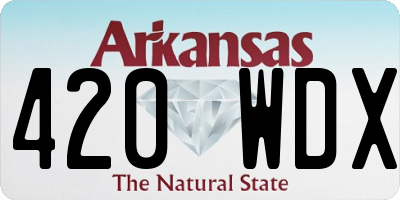 AR license plate 420WDX