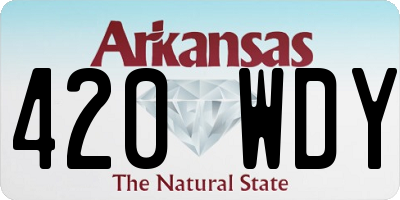 AR license plate 420WDY