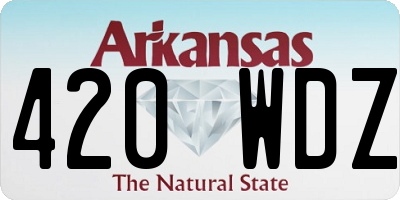 AR license plate 420WDZ
