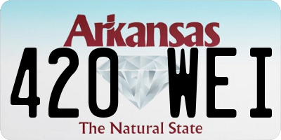 AR license plate 420WEI