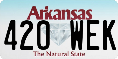 AR license plate 420WEK