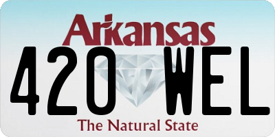 AR license plate 420WEL