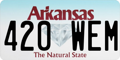AR license plate 420WEM
