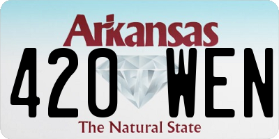 AR license plate 420WEN