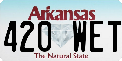 AR license plate 420WET