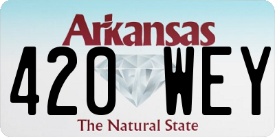 AR license plate 420WEY
