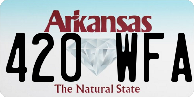 AR license plate 420WFA