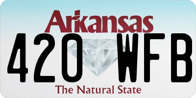 AR license plate 420WFB
