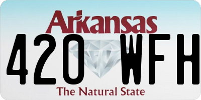 AR license plate 420WFH