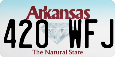 AR license plate 420WFJ