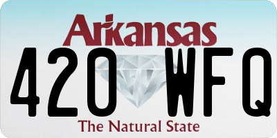 AR license plate 420WFQ
