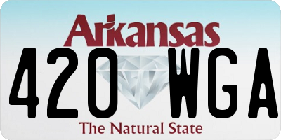 AR license plate 420WGA