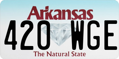 AR license plate 420WGE