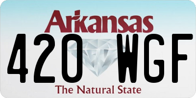 AR license plate 420WGF