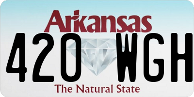 AR license plate 420WGH