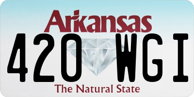 AR license plate 420WGI