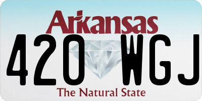 AR license plate 420WGJ