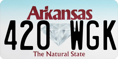 AR license plate 420WGK