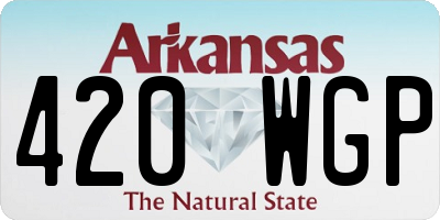 AR license plate 420WGP