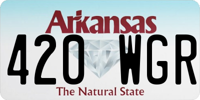 AR license plate 420WGR