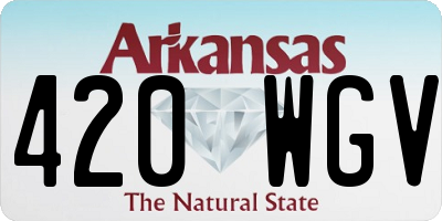 AR license plate 420WGV