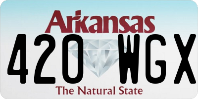 AR license plate 420WGX