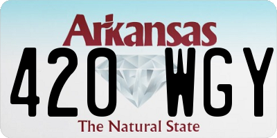 AR license plate 420WGY