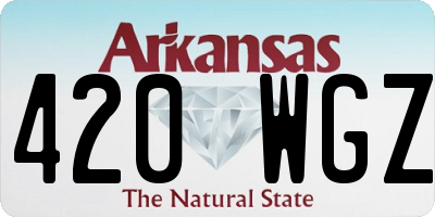 AR license plate 420WGZ