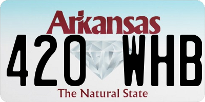 AR license plate 420WHB