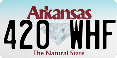 AR license plate 420WHF