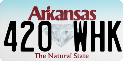 AR license plate 420WHK