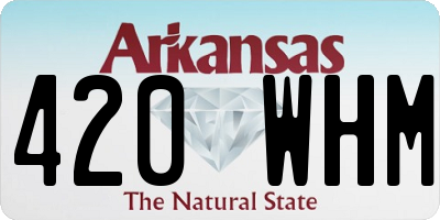 AR license plate 420WHM