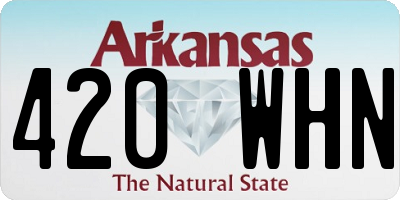AR license plate 420WHN