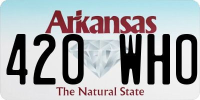 AR license plate 420WHO