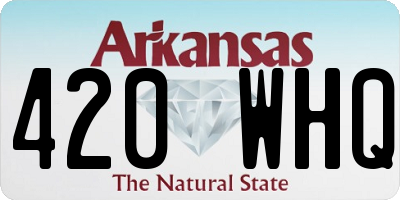 AR license plate 420WHQ
