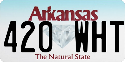 AR license plate 420WHT