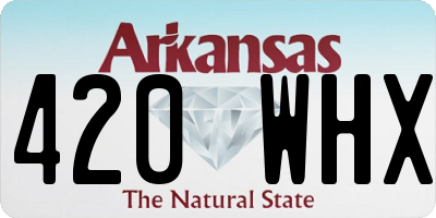 AR license plate 420WHX