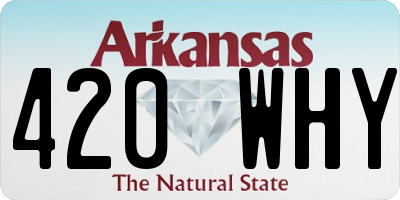 AR license plate 420WHY