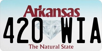 AR license plate 420WIA