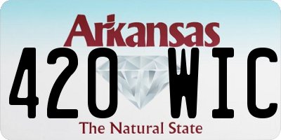AR license plate 420WIC