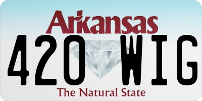 AR license plate 420WIG