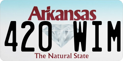 AR license plate 420WIM