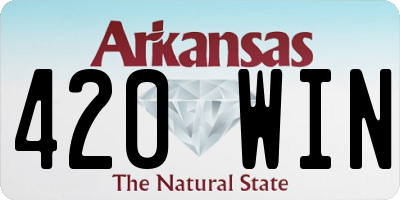 AR license plate 420WIN