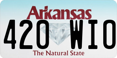 AR license plate 420WIO