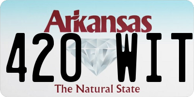 AR license plate 420WIT