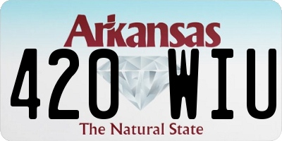 AR license plate 420WIU
