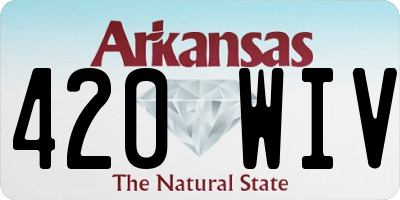 AR license plate 420WIV