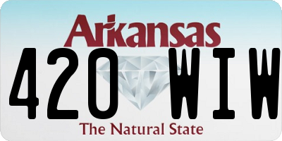 AR license plate 420WIW