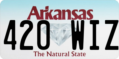 AR license plate 420WIZ