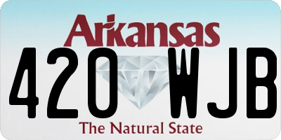 AR license plate 420WJB